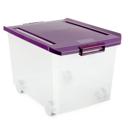 CAJA TATAY MULTIUSOS 60L C/RUEDAS MORADO 11503.20