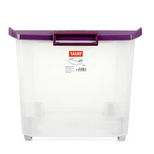 CAJA TATAY MULTIUSOS 60L C/RUEDAS MORADO TENERIFE.