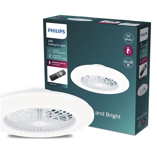 VENTILADOR TECHO PHILIPS AMIGO IR RD 20W+42W WH