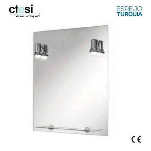 ESPEJO BAÑO CTESI TURQUIA 50X65 C/APLIQ PULID