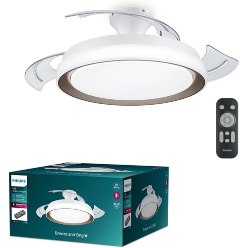 VENTILADOR TECHO PHILIPS BLISS 28W+35W GOLD