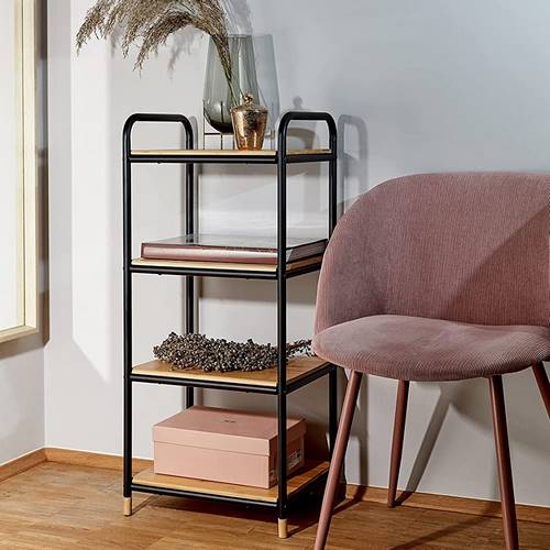 ESTANTERIA WENKO 50703 LOFT 4-ALTURAS MARRON/NEGR