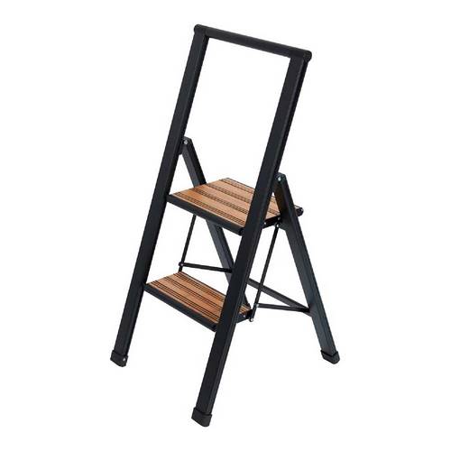 ESCALERA WENKO 50482 2-PELD ALUM NEGRA