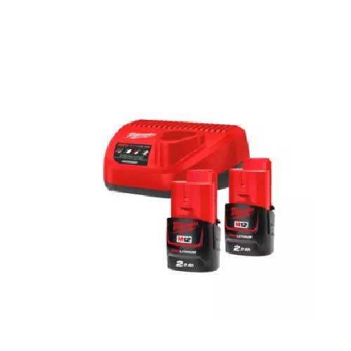 KIT MILWAUKEE M12NRG-202 BATERIAS+CARGADOR