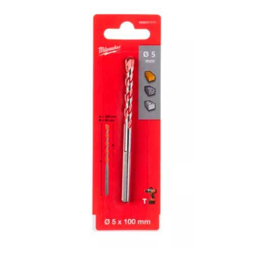 BROCA MILWAUKEE 5X100 HORMIGON PREMIUM 3 REBAJES