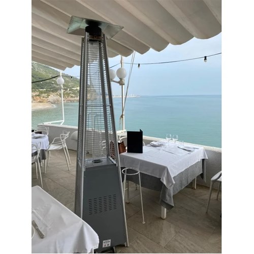 ESTUFA EXT BRITEC PIRAMIDE FLAMME PLATA 5406000005