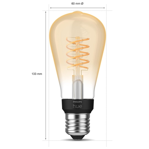 BOMBILLA PHILIPS HUEWA FIL 7W ST72 E27