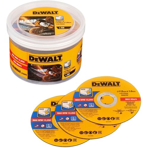 CUBO DEWALT 50 DISCOS 115X1X22,23MM DT20597