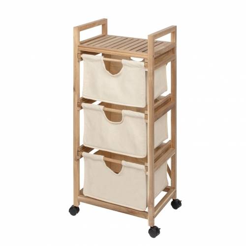 CARRITO WENKO 50744 ACINA 3-CAJ NATUR/CREMA