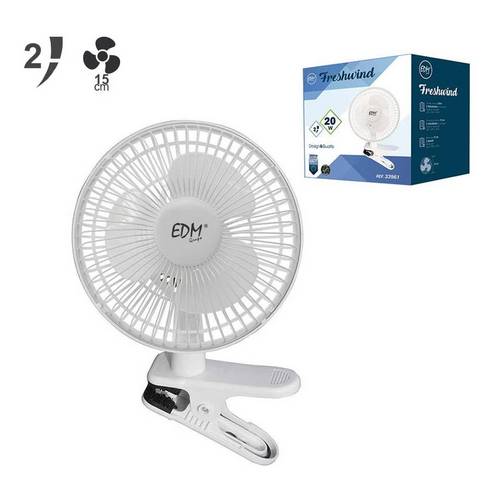 VENTILADOR EDM PINZA 20W 15CM 33961