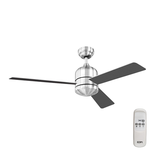 VENTILADOR TECHO EDM SAVU CROMO CEPILL 33987