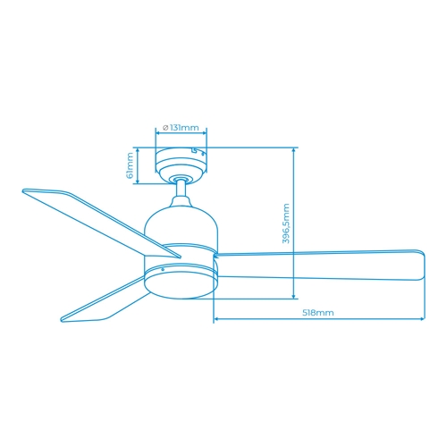 VENTILADOR TECHO EDM SAVU CROMO CEPILL 33987
