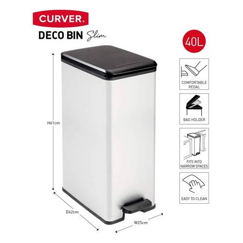 CUBO PEDAL CURVER SLIM 40L METAL 213298