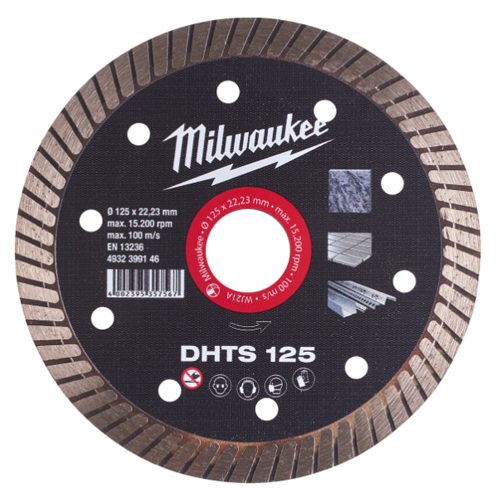 DISCO DIAMANTE MILWAUKEE 125MM TURBO DHTS 1,2MM
