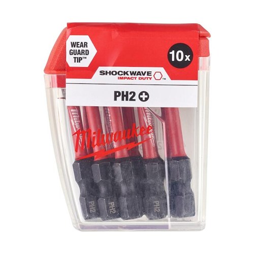 CAJA MILWAUKEE SHOCKWAVE PH2X50MM 10PZS