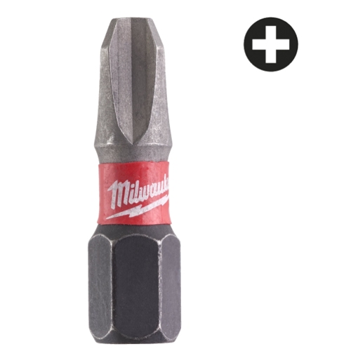 PUNTA SHOCKWAVE MILWAUKEE PH3X25MM 2UDS 4932430857