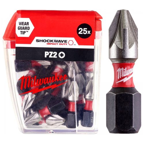 CAJA SHOCKWAVE MILWAUKEE PZ2X25MM 25PZS 4932430864