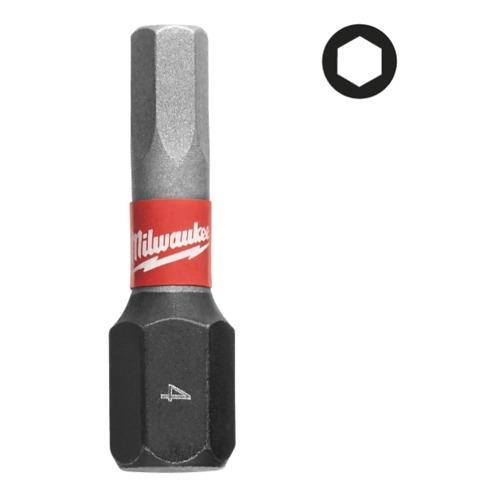PUNTA MILWAUKEE SHOCKWAVE HEX 4X25MM 2UDS