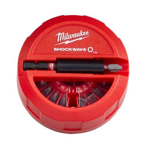 ESTUCHE MILWAUKEE SHOCKWAVE 15 PIEZAS 4932430904