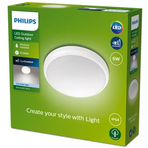 PLAFON PHILIPS DORIS 6W 40K BLANC 929003191101