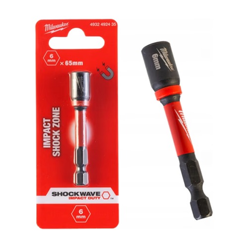 VASO CON EJE MILWAUKEE HEX1/4" 6X65MM 4932492435