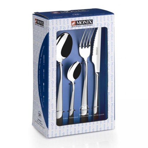 CUBERTERIA MONIX TRIESTE 24P C/CHULET INOX M202974