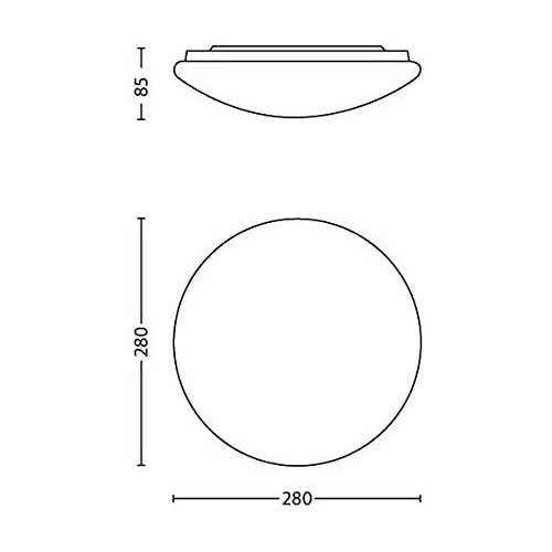 PLAFON PHILIPS SUEDE 40K 4X2,4W BLANC 318013116