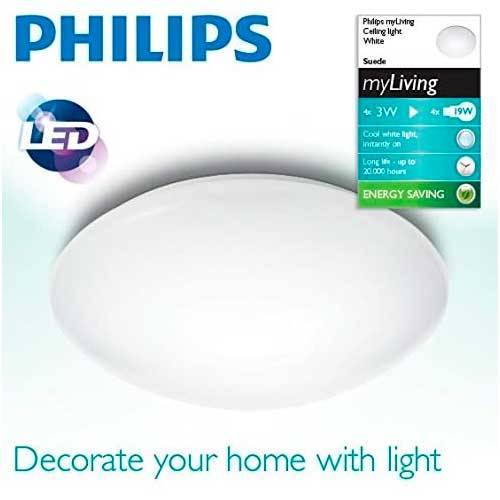 PLAFON PHILIPS SUEDE 40K 4X2,4W BLANC 318013116