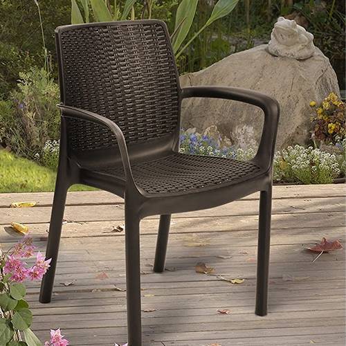 SILLA CURVER BALI MARRON 202761