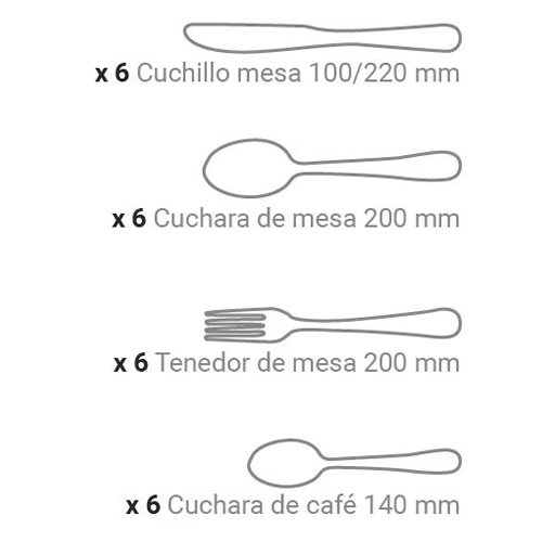CUBERTERIA ARCOS BERLIN INOX 24P 562400