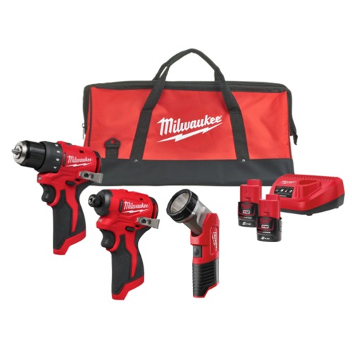 COMBO MILWAUKEE M12 BLPP3A-202B POWER PACK S/ESCOB