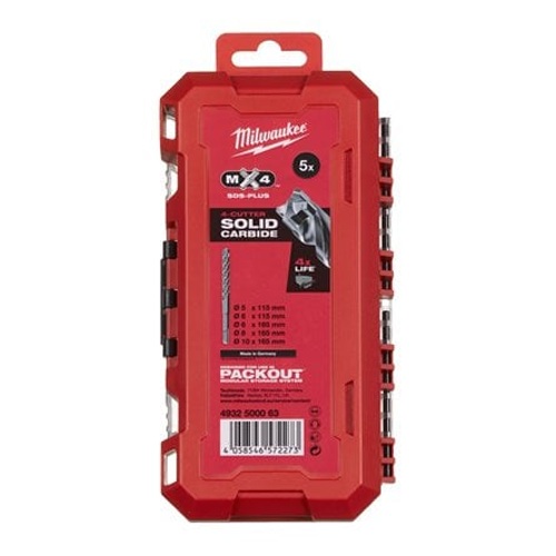 SET BROCAS MILWAUKEE SDS+MX4 1-5PZS 4932500063