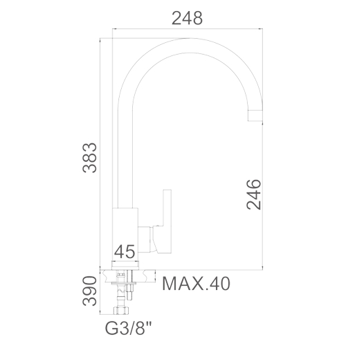 MONOMANDO FREG IBERGRIF VERT CROM G4001 M22118