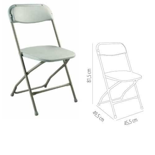 SILLA RESOL SAM PLEGABLE GRIS 66291