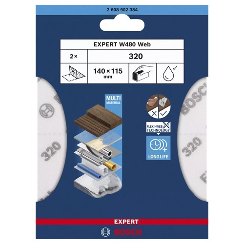 LIJA BOSCH EXPERT W480 WEB G320 2PZS 2608902384