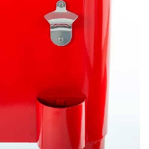 NEVERA LDK VINTAGE MET C/RUED 74X43X80 ROJO 732045