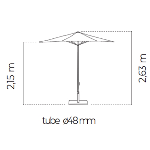PARASOL EZPEL VIGO 250X250/8-2 109O10 OLEFIN