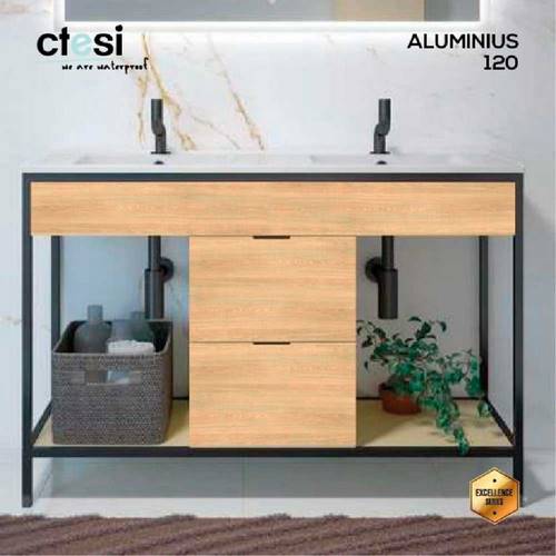 MUEBLE BAÑO CTESI ALUMINIUS-120 4-CAJ 1E HERA