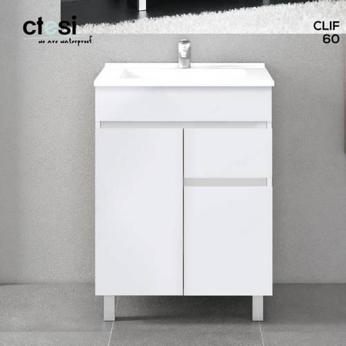 MUEBLE BAÑO LAKUA CLIF-60 1-CAJ 2-PTA C/P BLANC