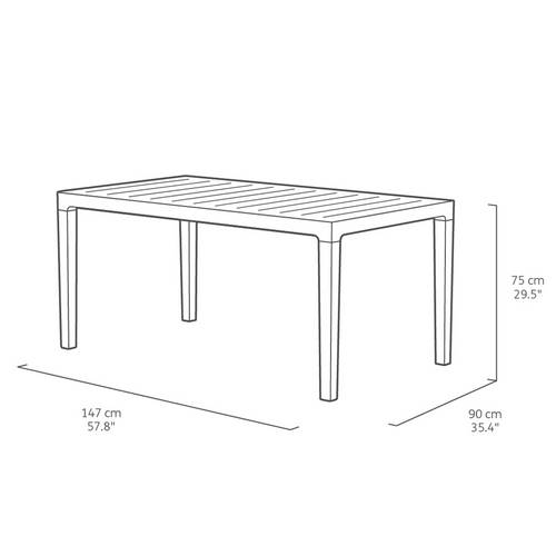 MESA CURVER HARMONY 160X90 CAPUC/BLANC 228455