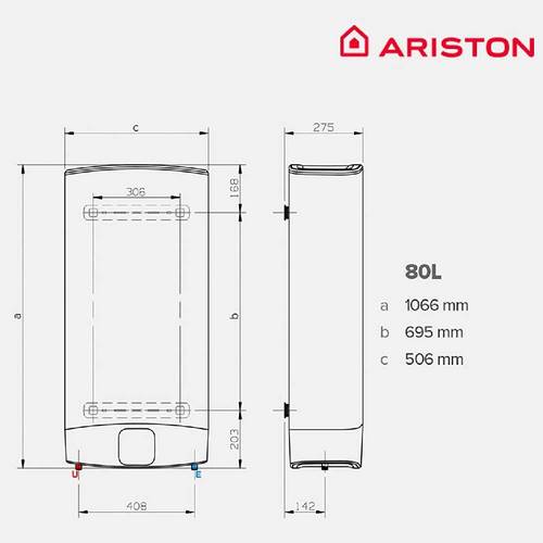 TERMO ELEC ARISTON VELIS WIFI 80L 280300190