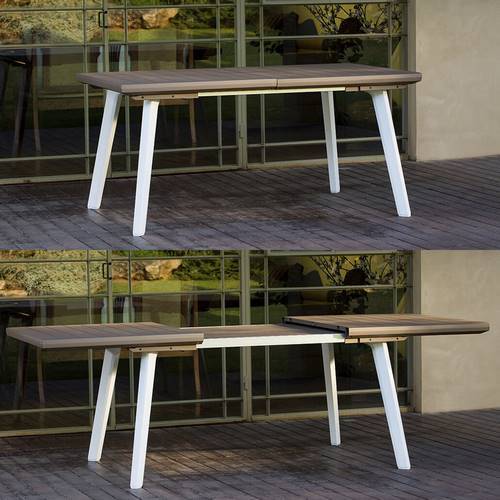 MESA CURVER HARMONY 160-240X100 CAPUC/BLANC 228458