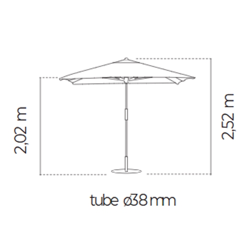 PARASOL EZPEL JAVA 200X200/8-2 MAD 103O10 OLEFIN